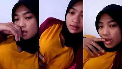 TikTok Live Jilbab Toket Gede Pamer – Basah Banjir